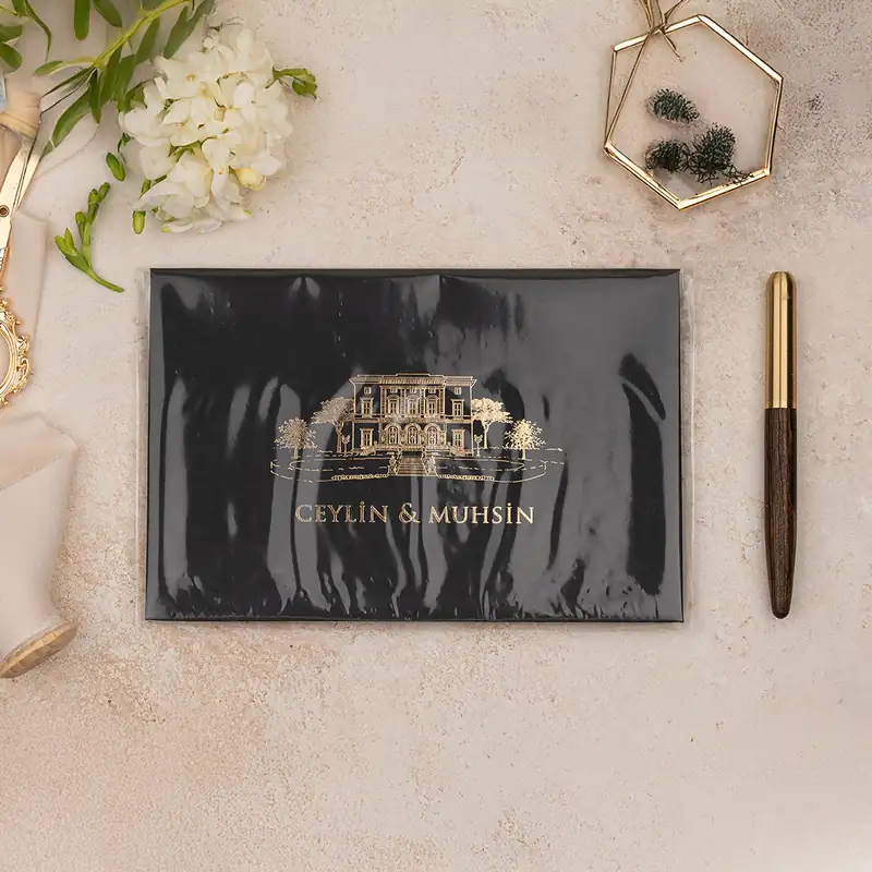 Luxury 5102 Jelatinli davetiye, farklı açıdan detay görünümü
