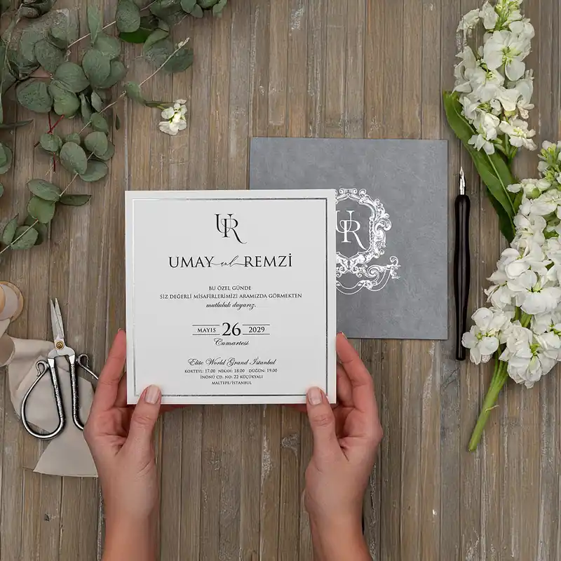 Luxury 5103 davetiye, farklı açıdan detay görünümü