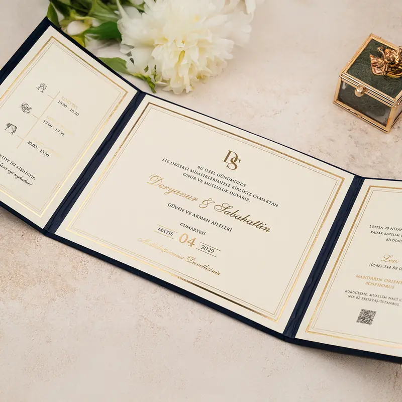 Luxury 5108 Çantalı davetiye, farklı açıdan detay görünümü