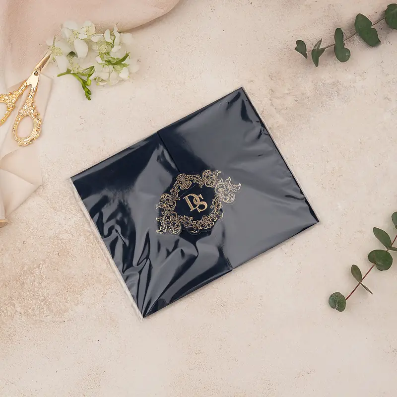 Luxury 5108 Jelatinli davetiye, farklı açıdan detay görünümü