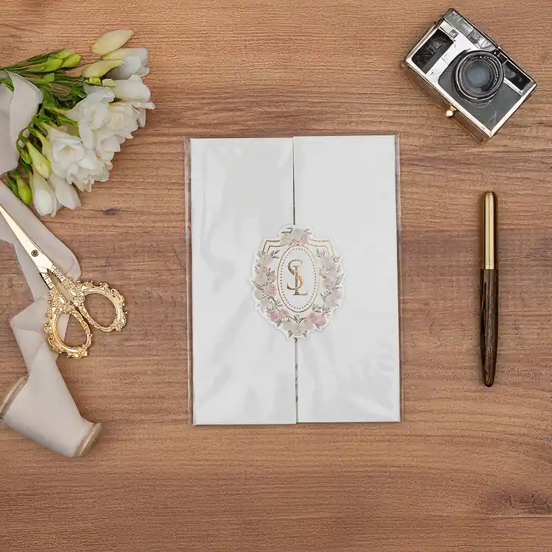 Luxury 5112 Jelatinli davetiye, farklı açıdan detay görünümü
