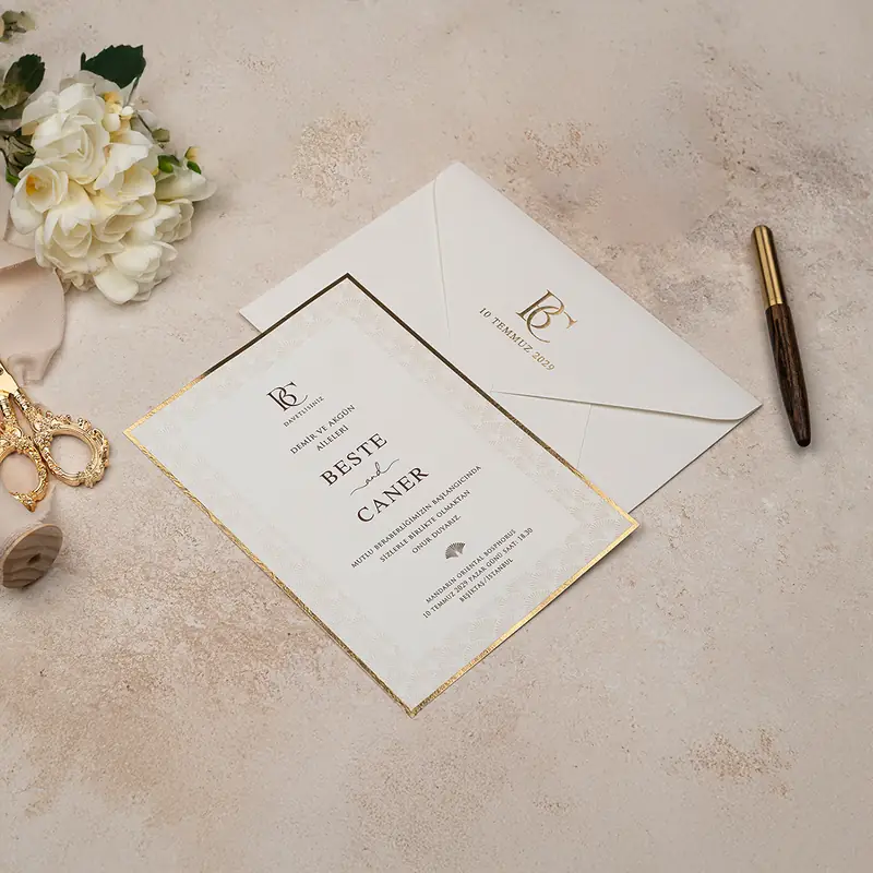 Luxury 5118 davetiye, farklı açıdan detay görünümü