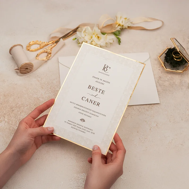 Luxury 5118 davetiye, farklı açıdan detay görünümü