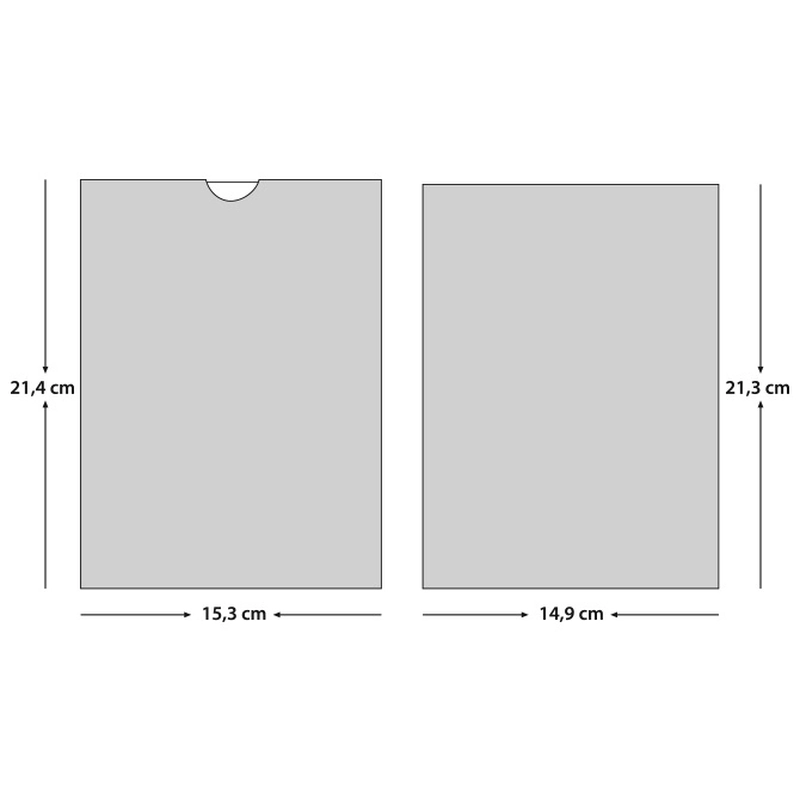 Luxury 5126 davetiye ölçü şeması (14,9 x 21,3 cm, 15,3 x 21,4 cm)