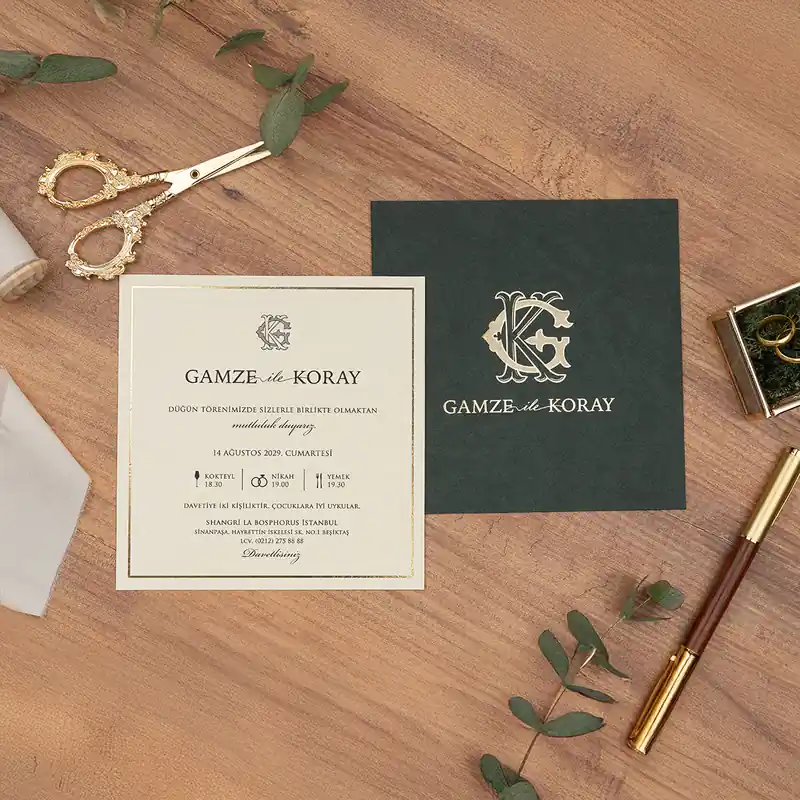Luxury 5128 davetiye, farklı açıdan detay görünümü