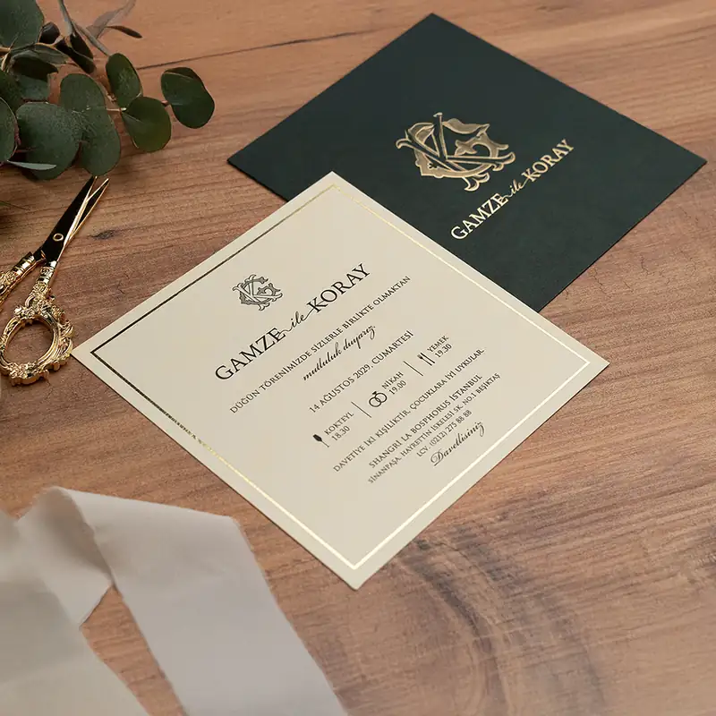Luxury 5128 davetiye, farklı açıdan detay görünümü