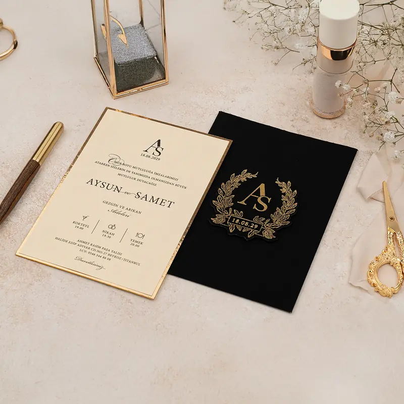 Luxury 5134 davetiye, farklı açıdan detay görünümü