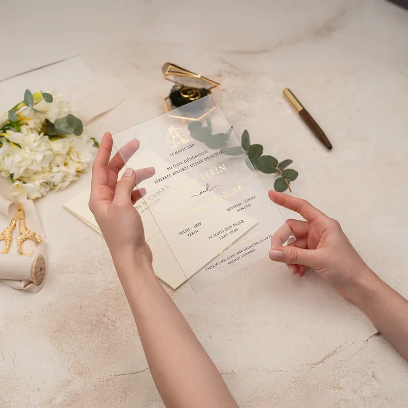 Luxury 5135 davetiye, farklı açıdan detay görünümü