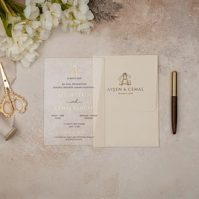 Luxury 5135 davetiye, farklı açıdan detay görünümü