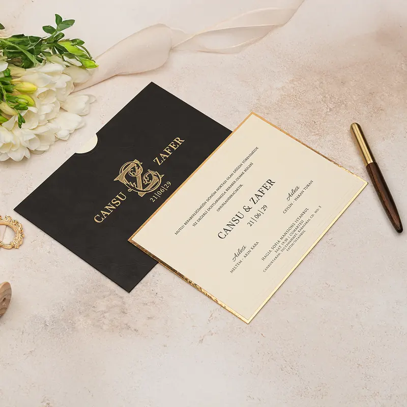 Luxury 5136 davetiye, farklı açıdan detay görünümü