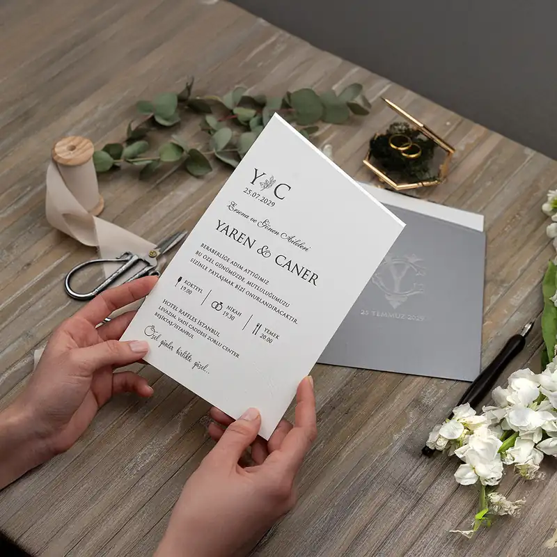 Luxury 5142 davetiye, farklı açıdan detay görünümü