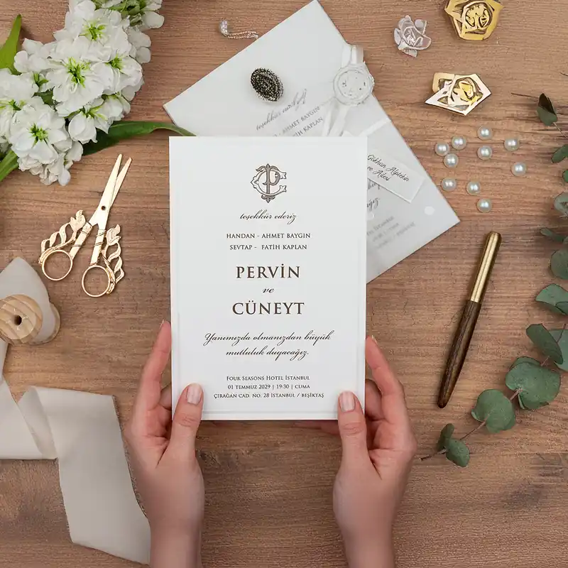 Luxury 5145 davetiye, farklı açıdan detay görünümü