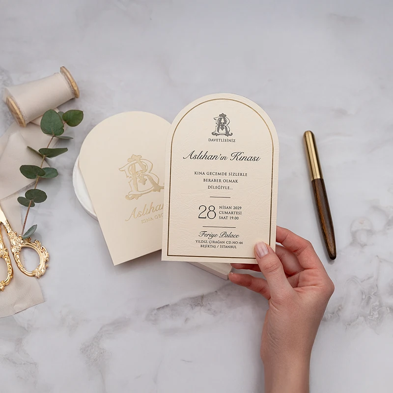 Luxury K22 davetiye, farklı açıdan detay görünümü