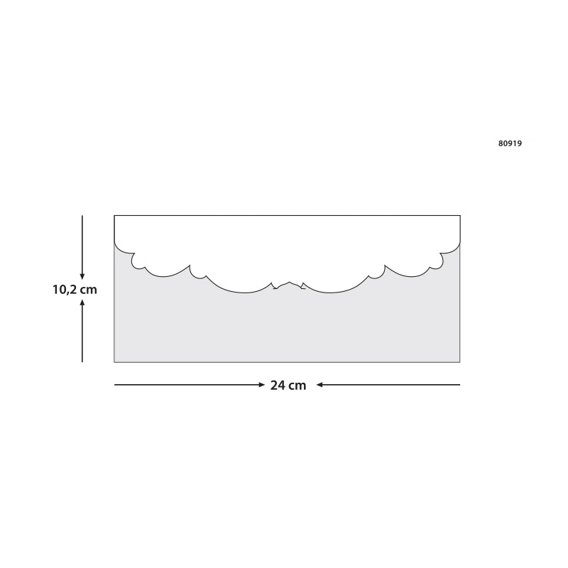 Sünnet 80919 davetiye ölçü şeması (24 x 10,2 cm)