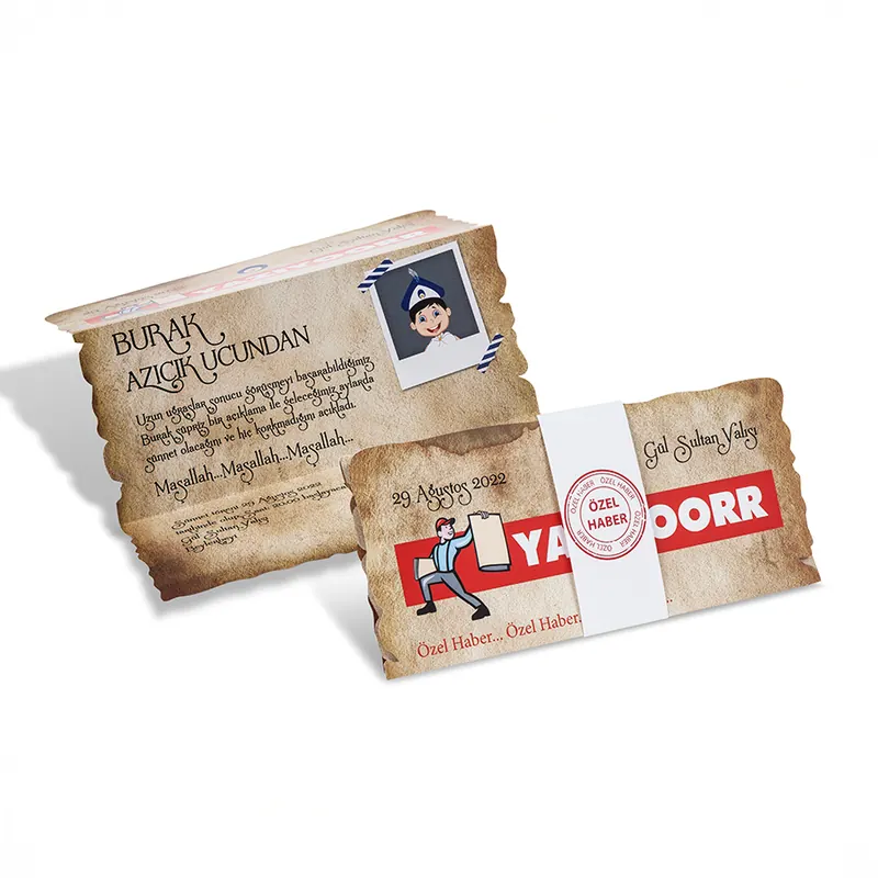 Sünnet 80947 davetiye, iç yapısı ve metin alanı