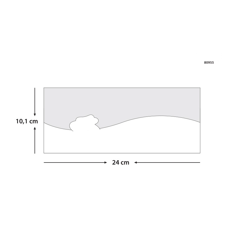 Sünnet 80955 davetiye ölçü şeması (24 x 10,1 cm)