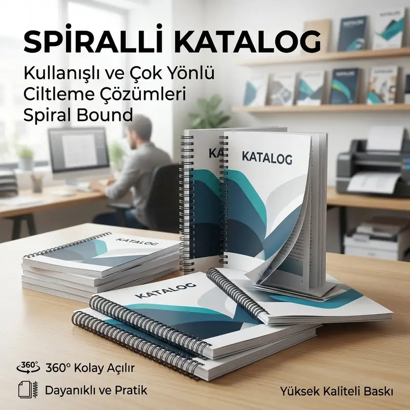 Spiralli katalog baskı örneği