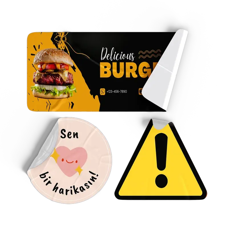 Kuşe Sticker / Etiket – kuşe, görünüm 3