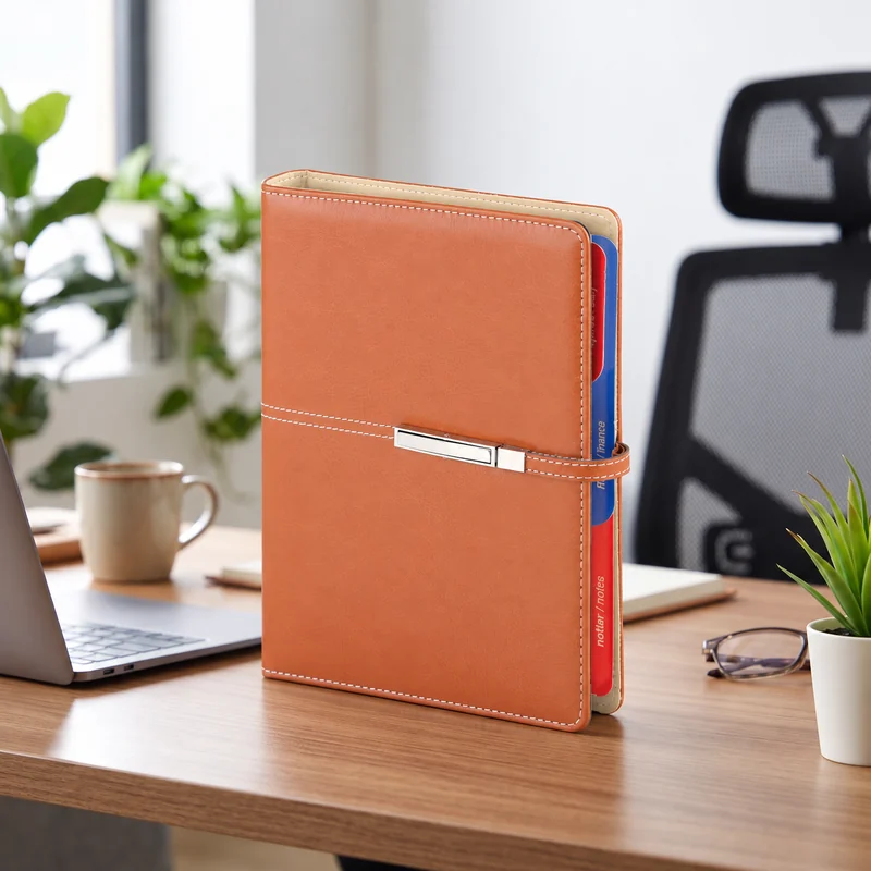 Organizer ORG42951, turuncu renkli, kayışlı metal tokalı