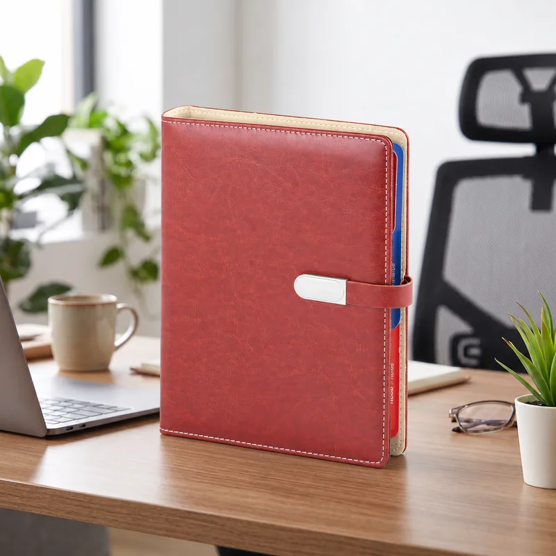 Organizer ORG46051, bordo renkli, beyaz mandallı
