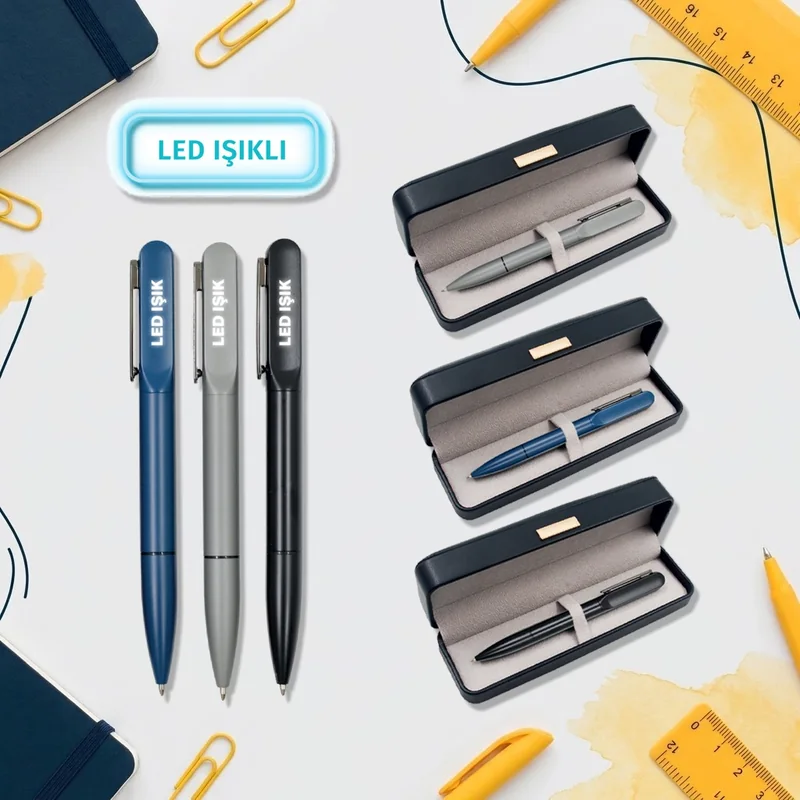 Kalem Seti KLS609 deri kutulu kalem seti