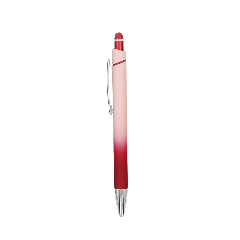 Metal Kalem KA5012 pembe-kırmızı geçişli metal tükenmez kalem