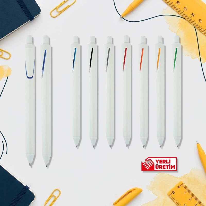 Plastik Kalem KA50715 plastik tükenmez kalem, 4 renk seçeneğiyle